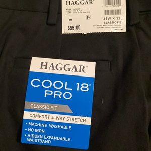 Haggar Cool 18 Pro Men’s Black Slacks